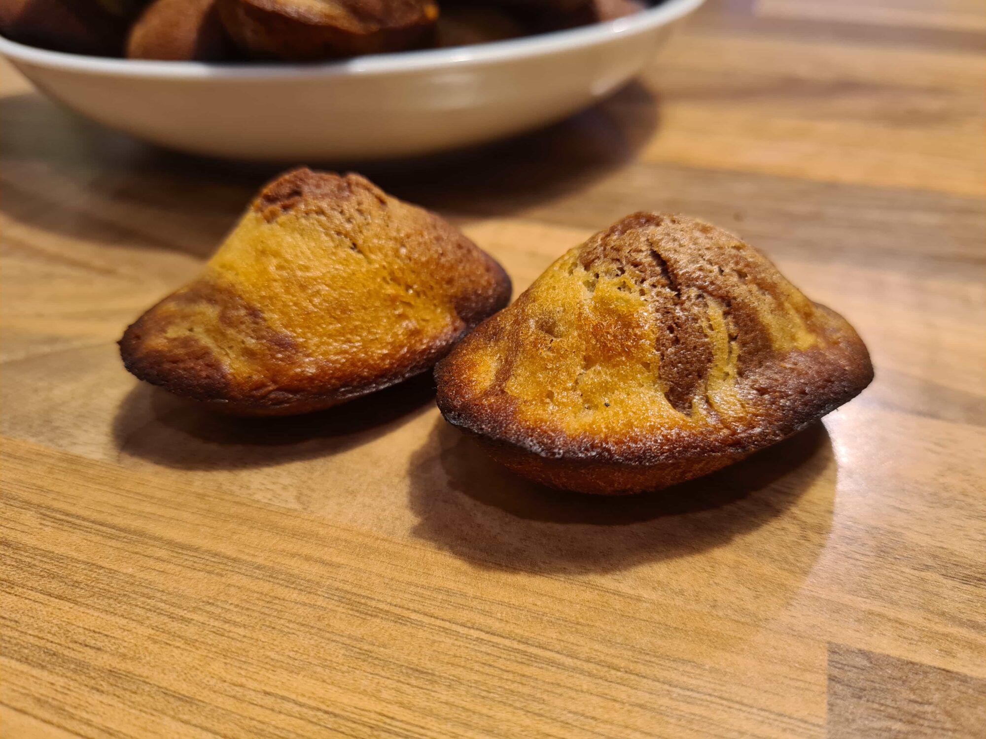 Madeleines marbrées au chocolat